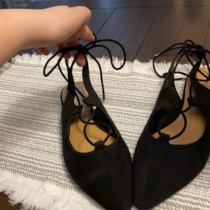 Franco Sarto Lace up black flats
